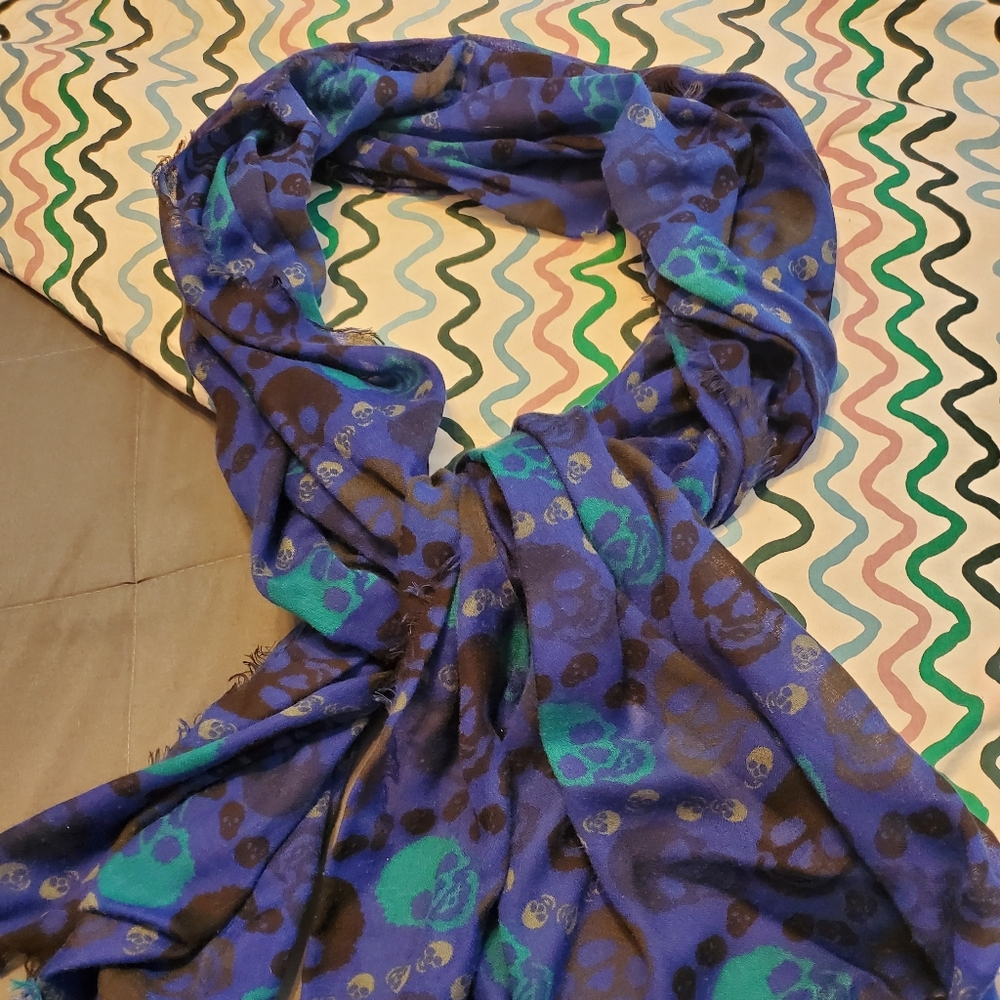 Skull Print Scarf